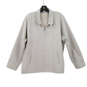 Mens Lightweight Jacket Vintage Mariscal Gray Size XL Zip Front Casual Pockets